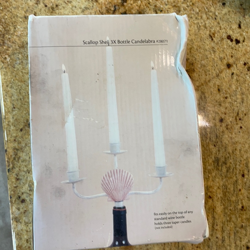 Scallop She’ll 3x Bottle Candelabra